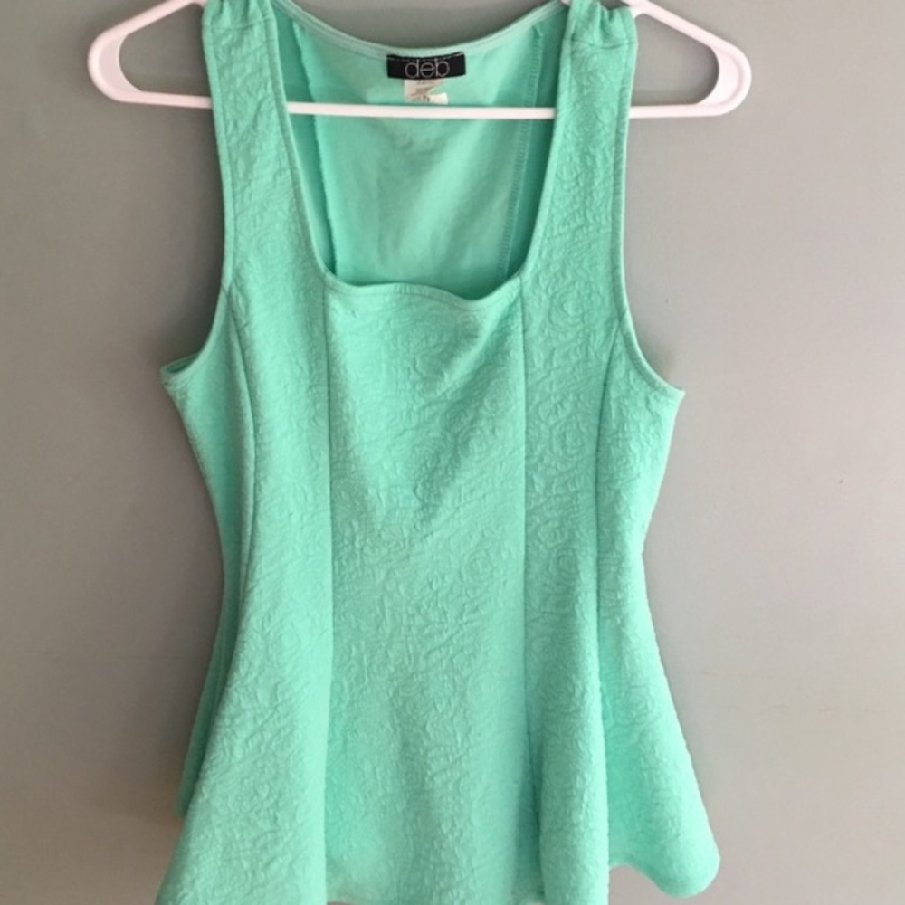 Textured Peplum Top